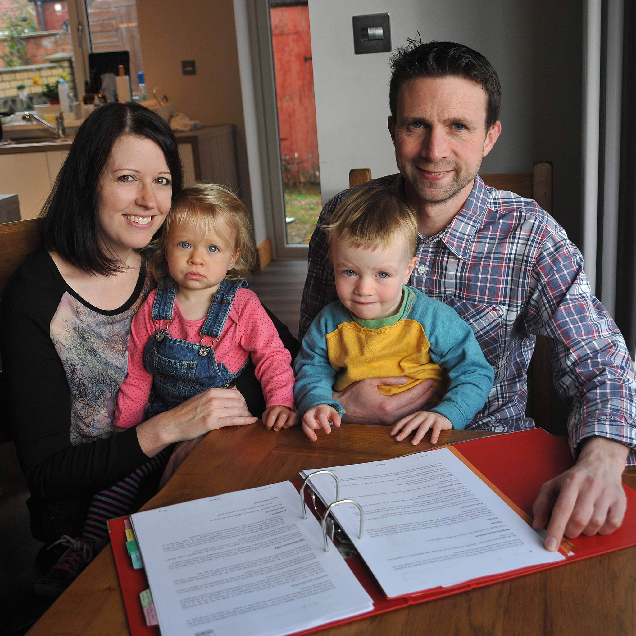 Sarah Bibby and Robert Allinson, with their children Charlotte and Ethan, confronted the ‘difficult’ questions’ posed by making a will