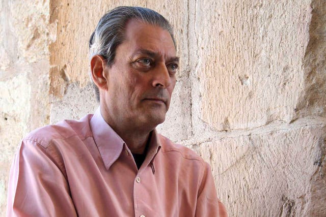 US writer Paul Auster during an interview, in Oaxaca, Mexico