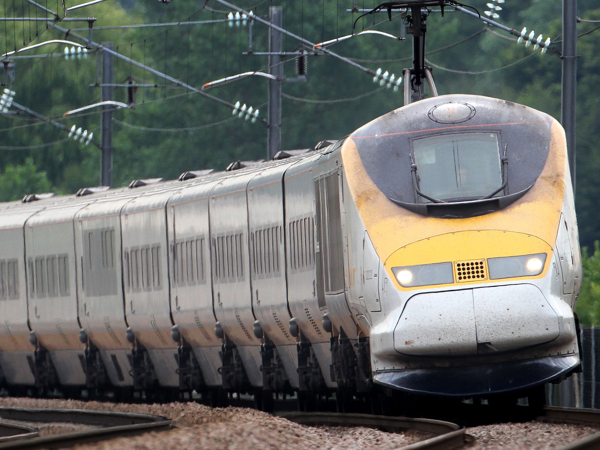 Eurostar trains have been cancelled after a person was hit by a train