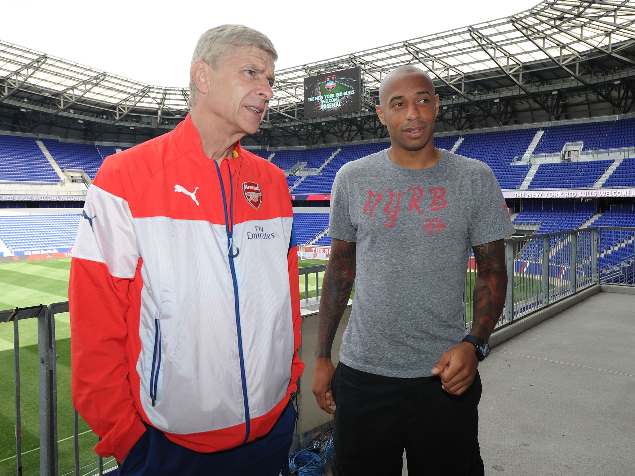 Arsene Wenger and Thierry Henry