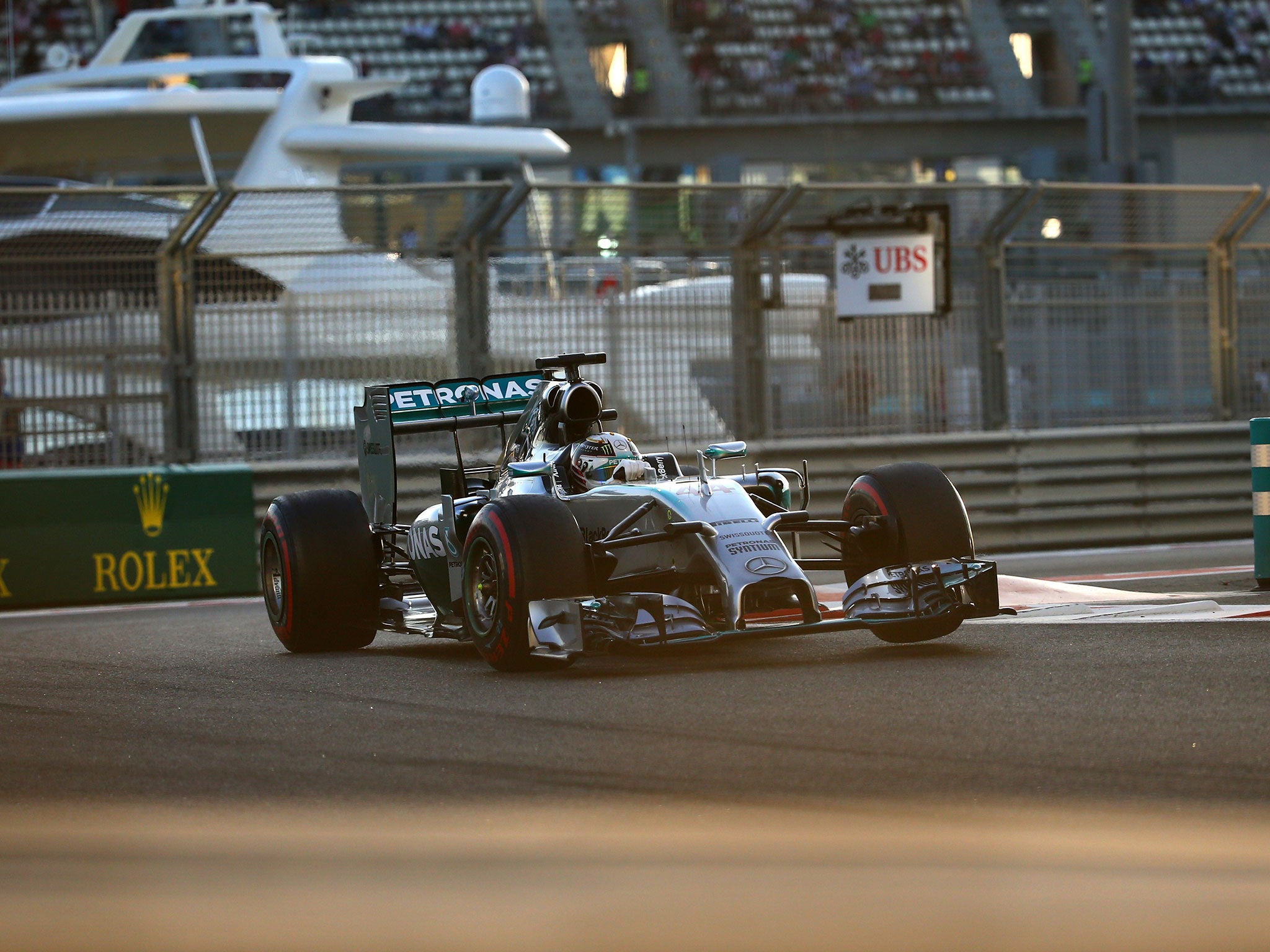 Lewis Hamilton in qualifying for the Abu Dhabi Grand Prix