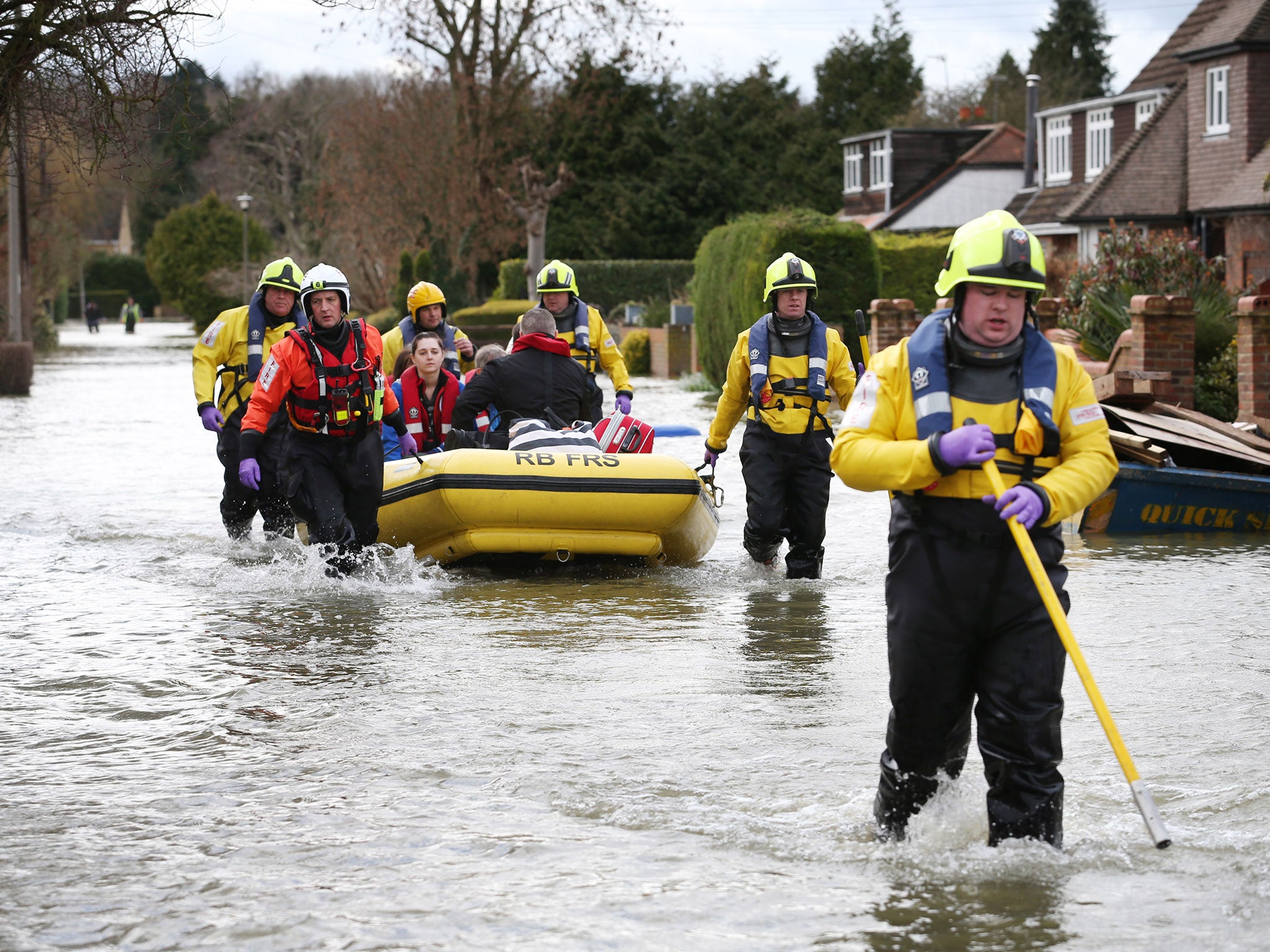 Floods force a family from their home in Wraysbury