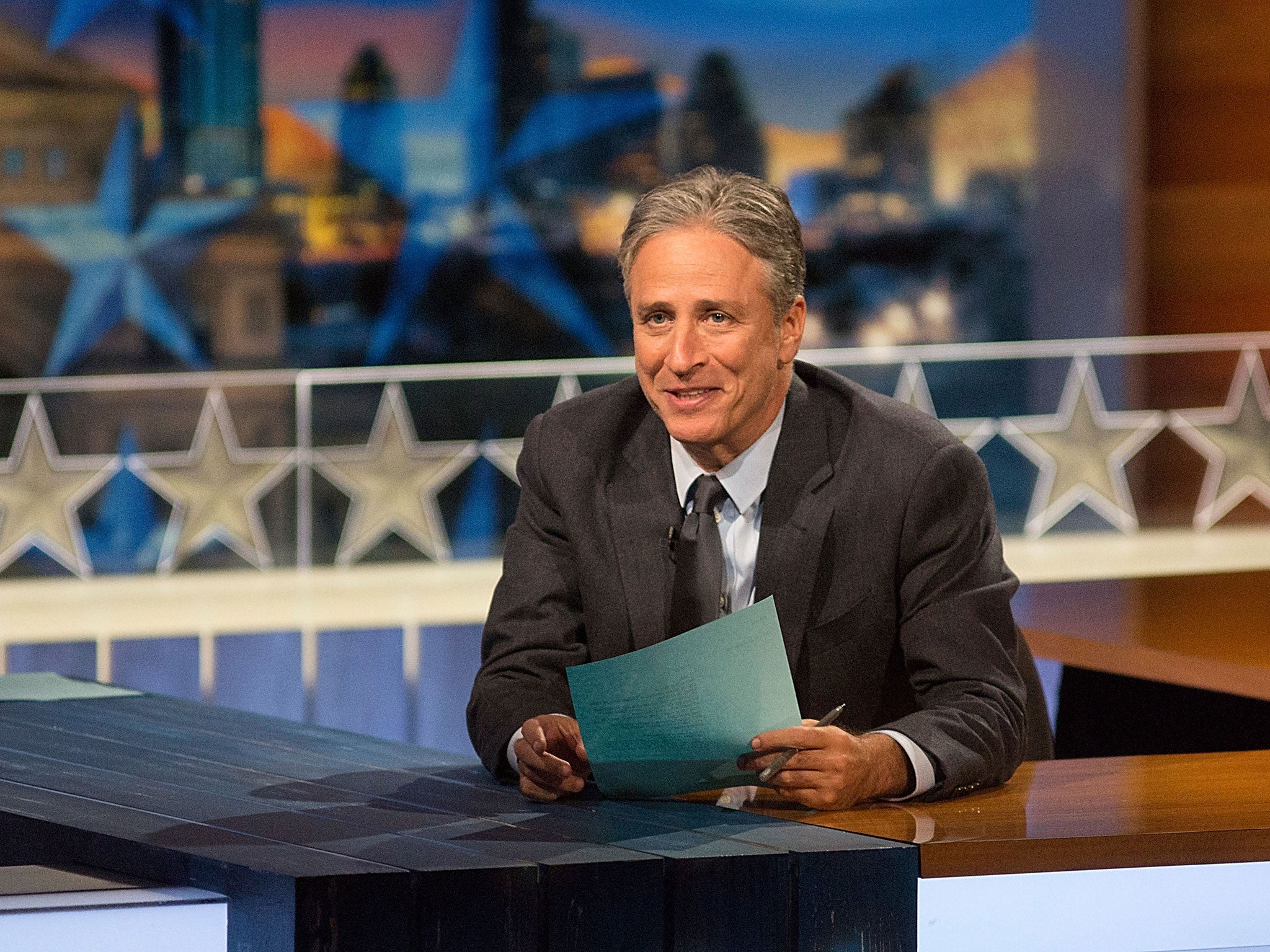 A comedy show alumni who has gone on to be a big star, Jon Stewart