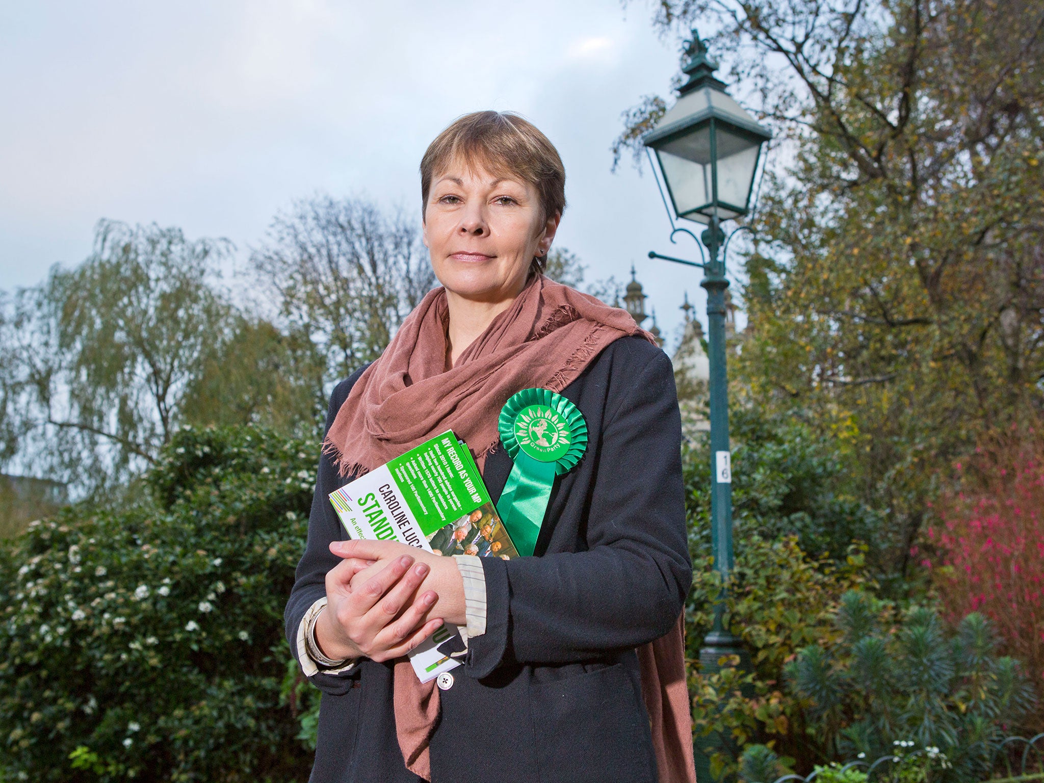 Caroline Lucas says her party is prospering from a continued backlash against the Liberal Democrats