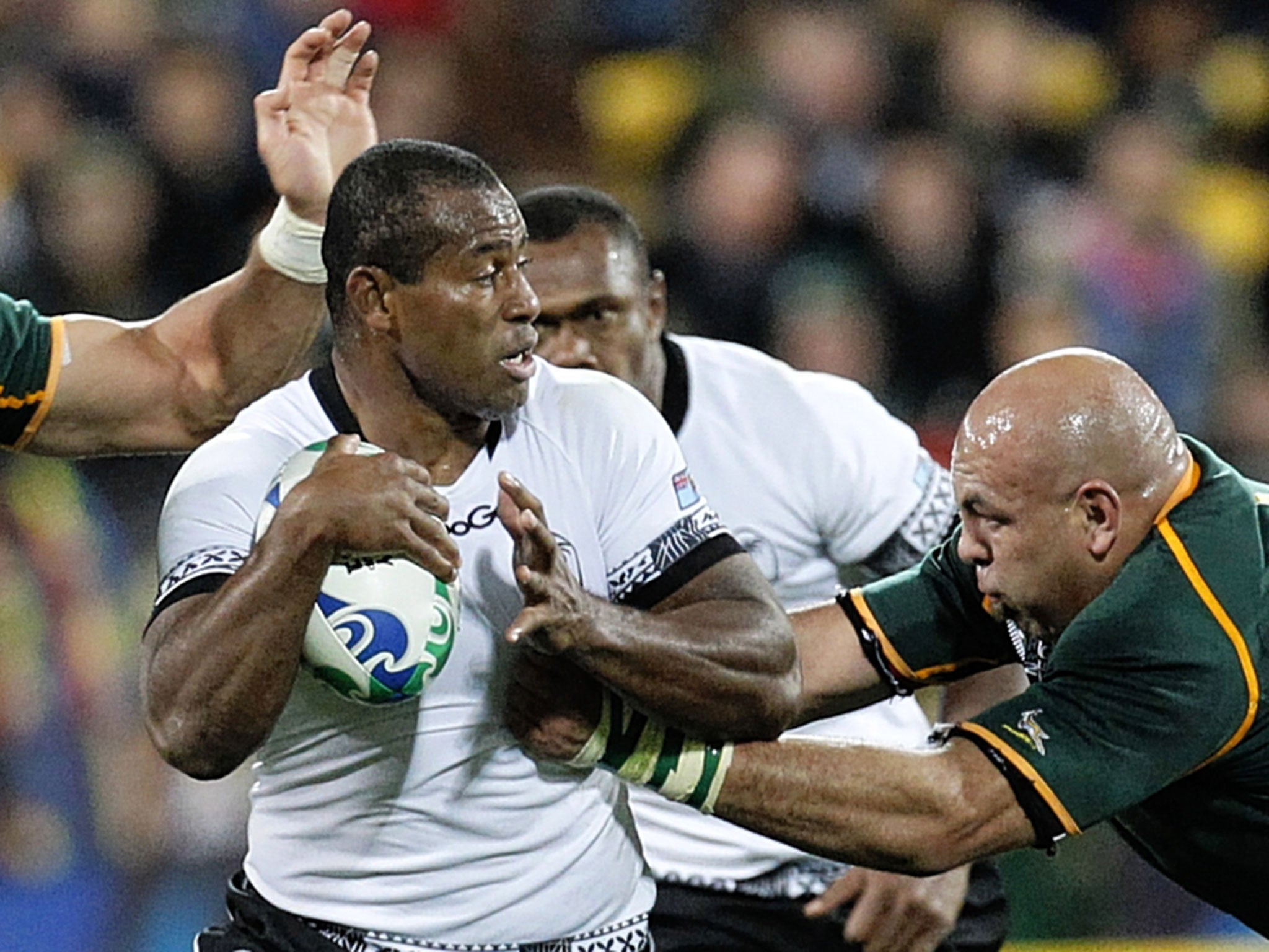 Seremaia Bai (centre) worries that Fiji will not fulfil their potential