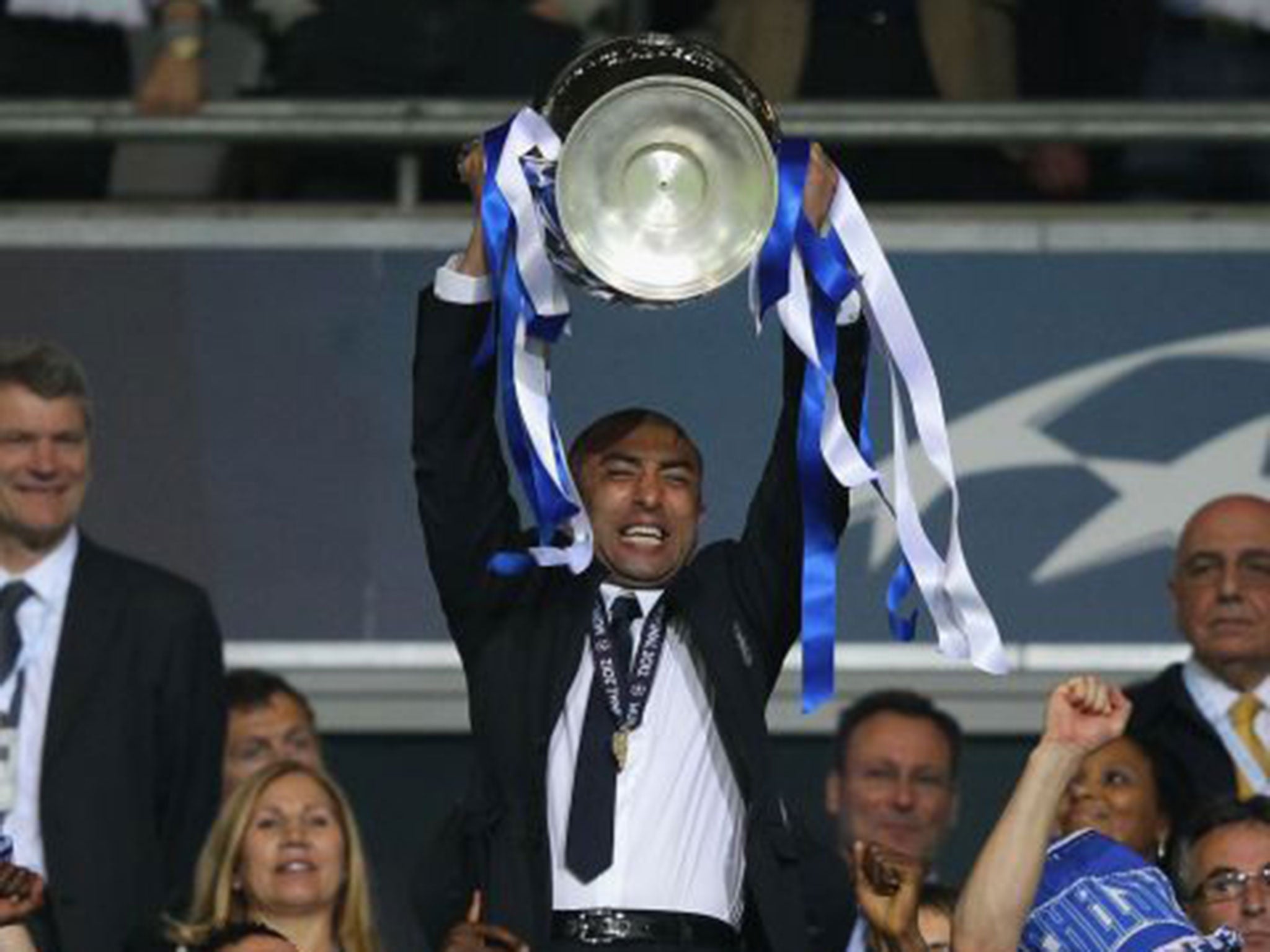 Roberto Di Matteo after winning the 2012 Champions League with Chelsea