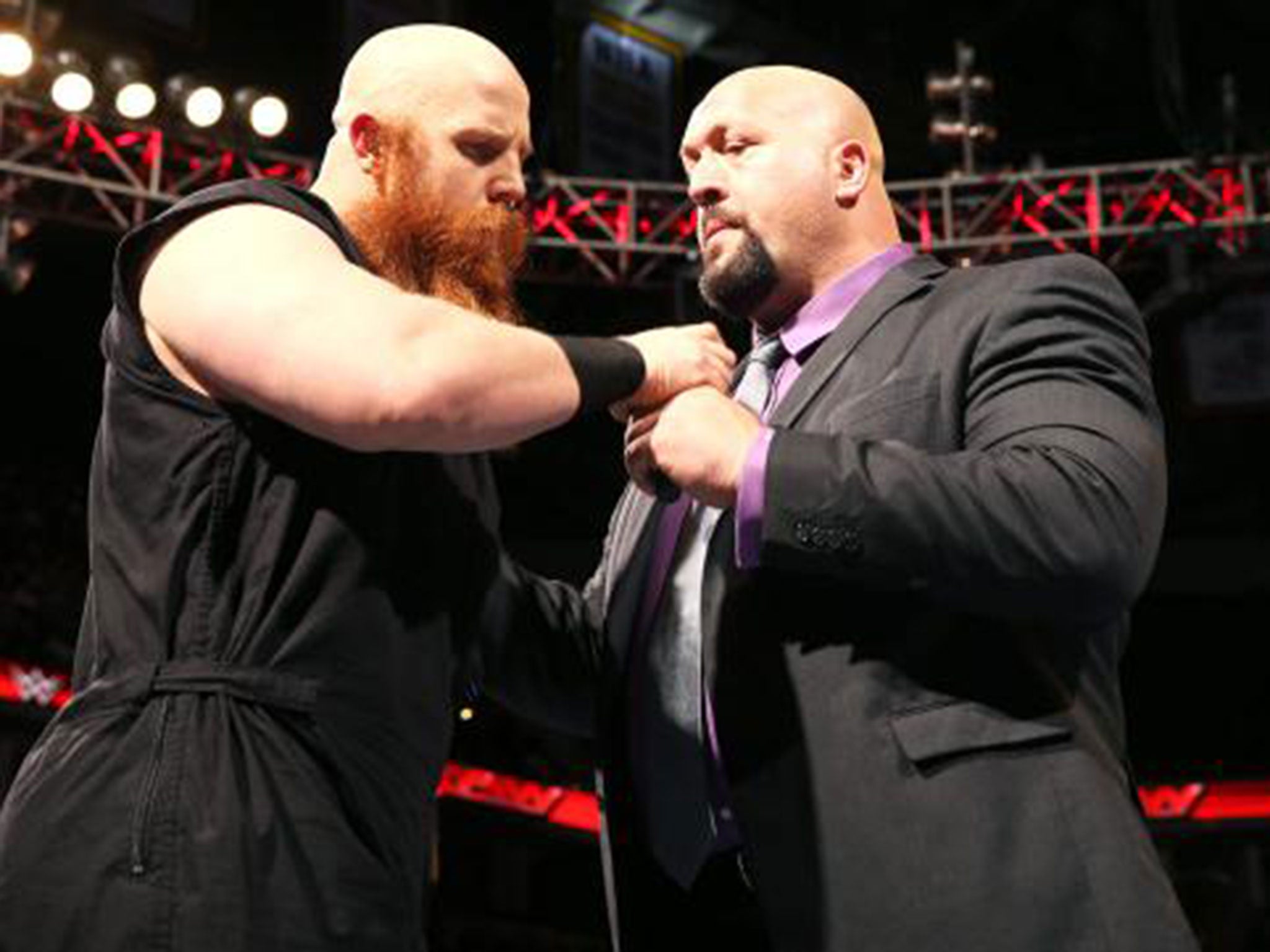 Erick Rowan confronts the Big Show after his turn at Survivor Series