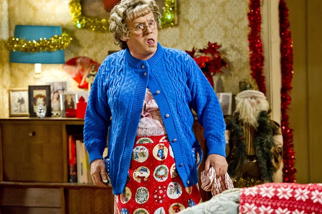 Brendan O'Carroll as Agnes Brown in the 2014 Mrs Brown's Boys Christmas special