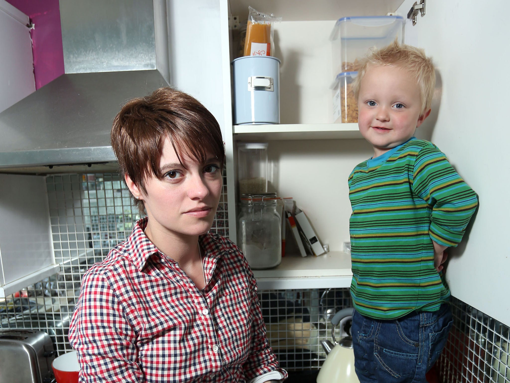 Food blogger and Guardian writer Jack Monroe with her young son