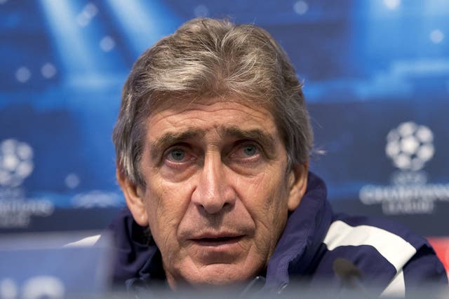 Manchester City's Chilean manager Manuel Pellegrini addresses a press conference at the Etihad Stadium following a team training session in Manchester, north west England, on November 24, 2014.