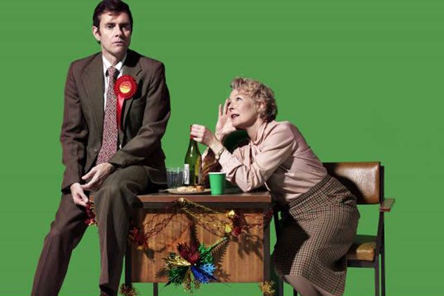 The party's over: Paul Higgins and Stella Gonet in 'Hope' at the Royal Court
