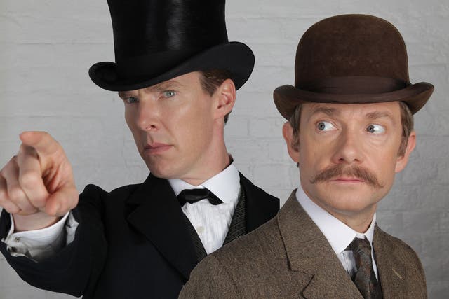 Benedict Cumberbatch and Martin Freeman in the first look picture from next year's Sherlock special