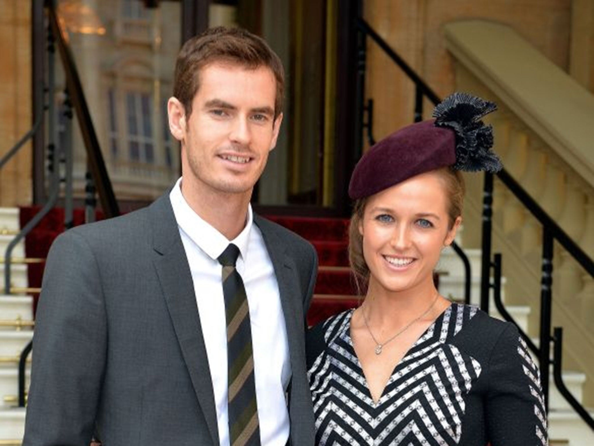 Andy Murray with his girlfriend of nine years, Kim Sears who he has got engaged to