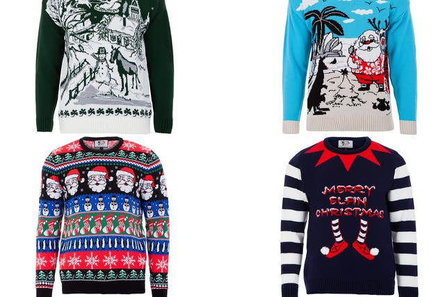 Snow joke: a selection of jumpers made by ‘British Christmas Jumpers’