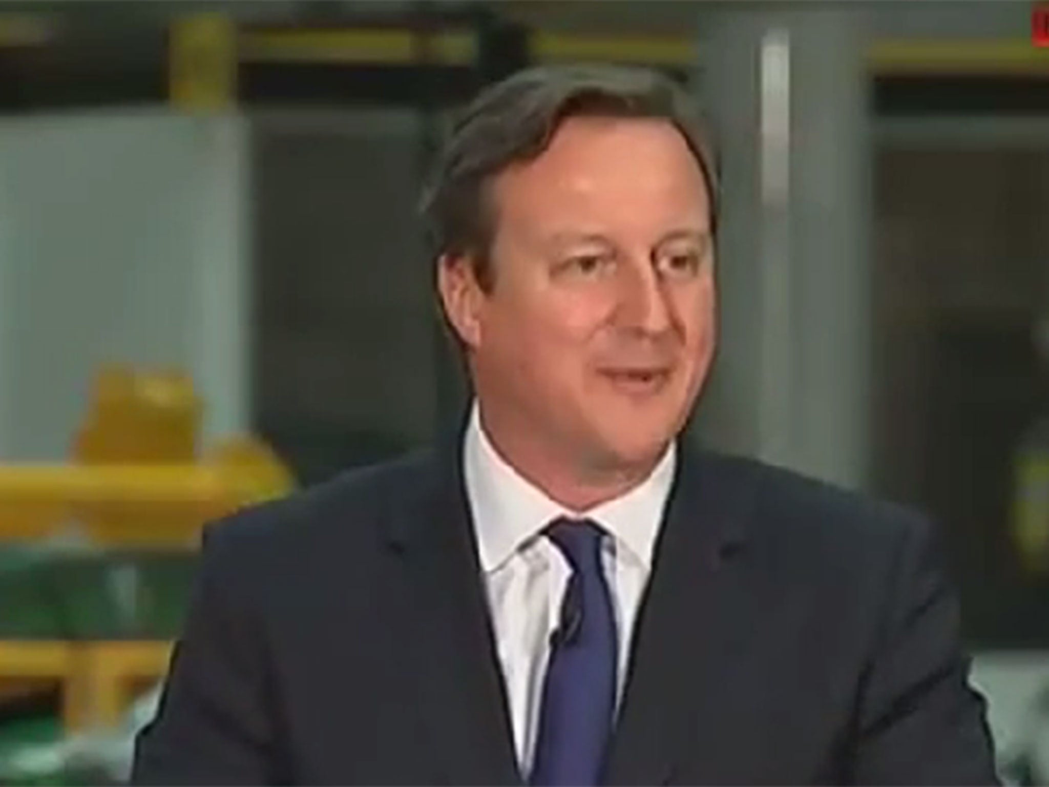 Prime Minister David Cameron delivers his speech on immigration.