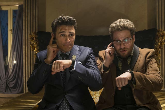 A still from The Interview, starring Seth Rogen and James Franco