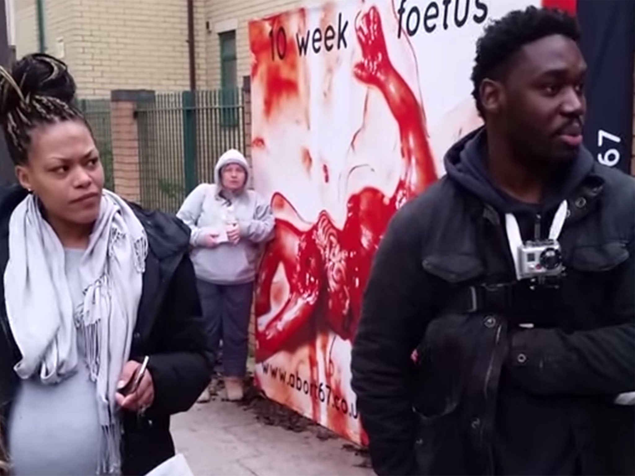 The pregnant woman criticised anti-abortion protesters for “making other women feel guilty” by filming outside an abortion clinic