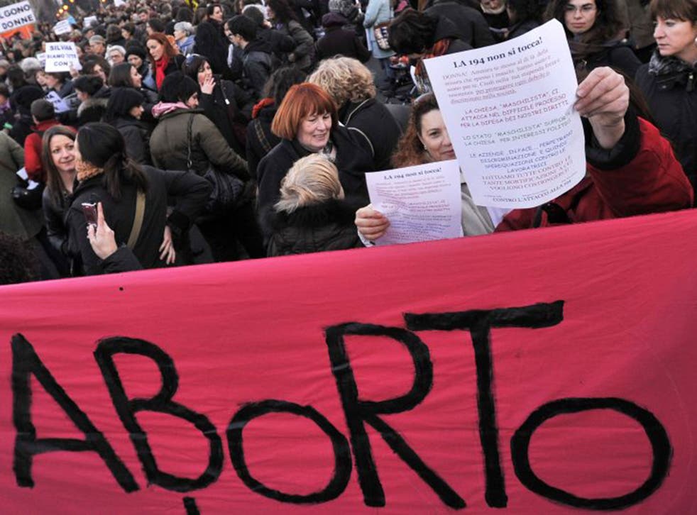 A pro-abortion demonstration in 2008