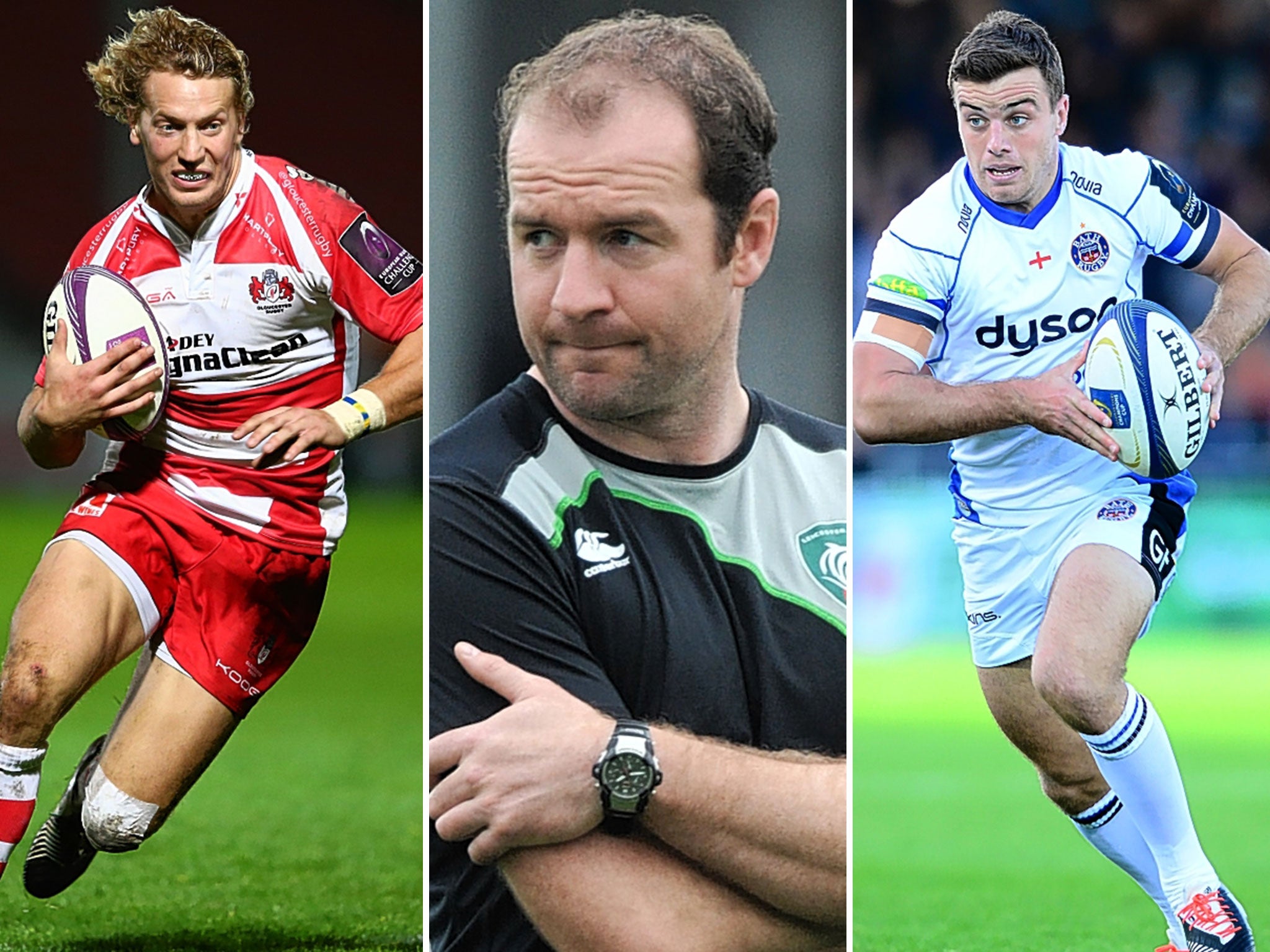 Break away: The loss of Billy Twelvetrees and George Ford is ‘all tied to the salary cap’, says Geordan Murphy (centre)