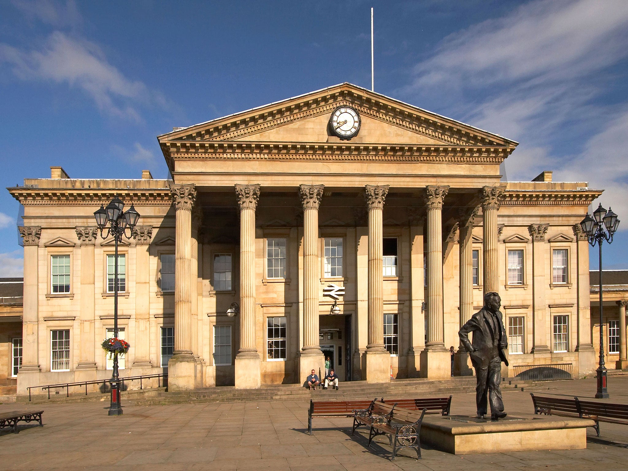 Huddersfield station – with a statue of local hero Harold Wilson in front – came fifth, with judges praising its ‘magnificent classical portico’