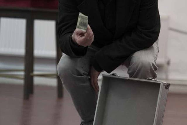 Rich pickings: Ian McDiarmid in rehearsal for 'The Merchant of Venice' 