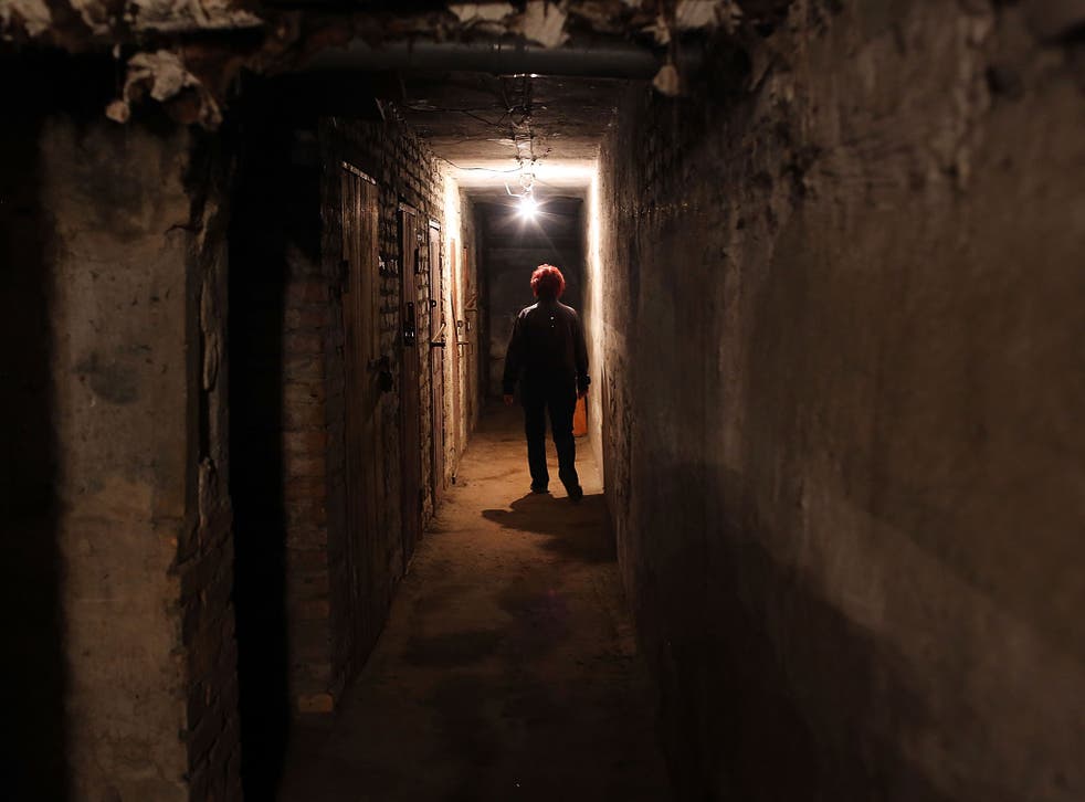 Living underground in bomb shelters and cellars has become a way of life for people near the rebel-held city of Donetsk as war rages between rebel and government forces above ground