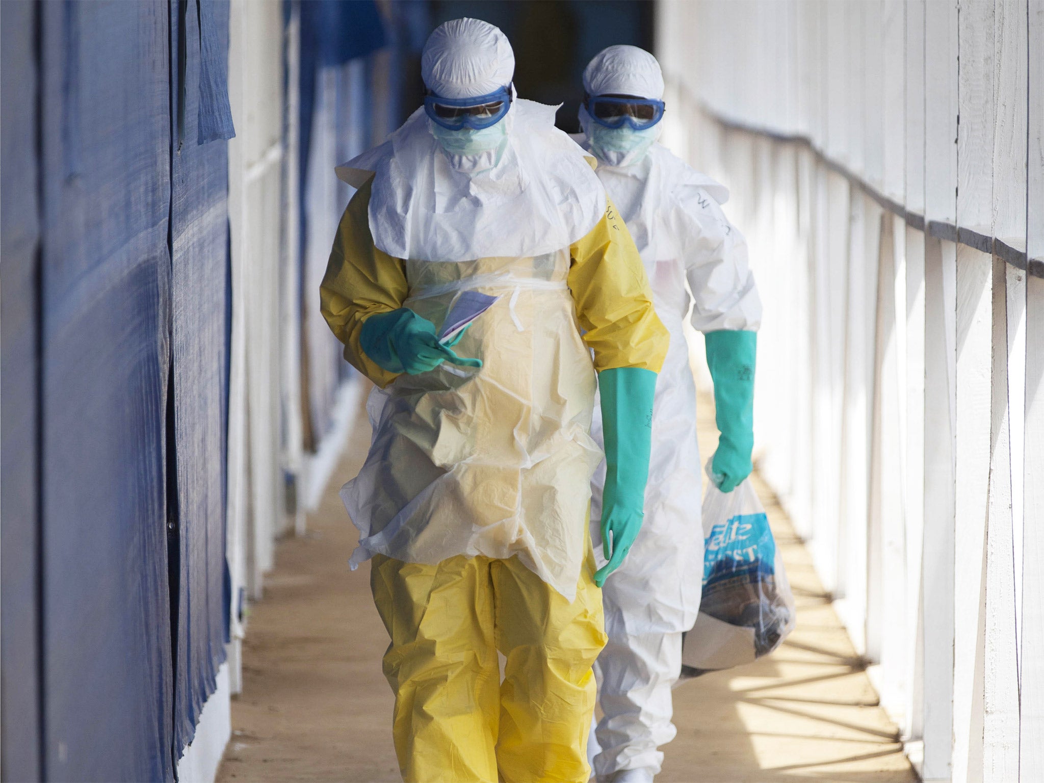 Health care workers at the Kerry Town Ebola Treatment Centre