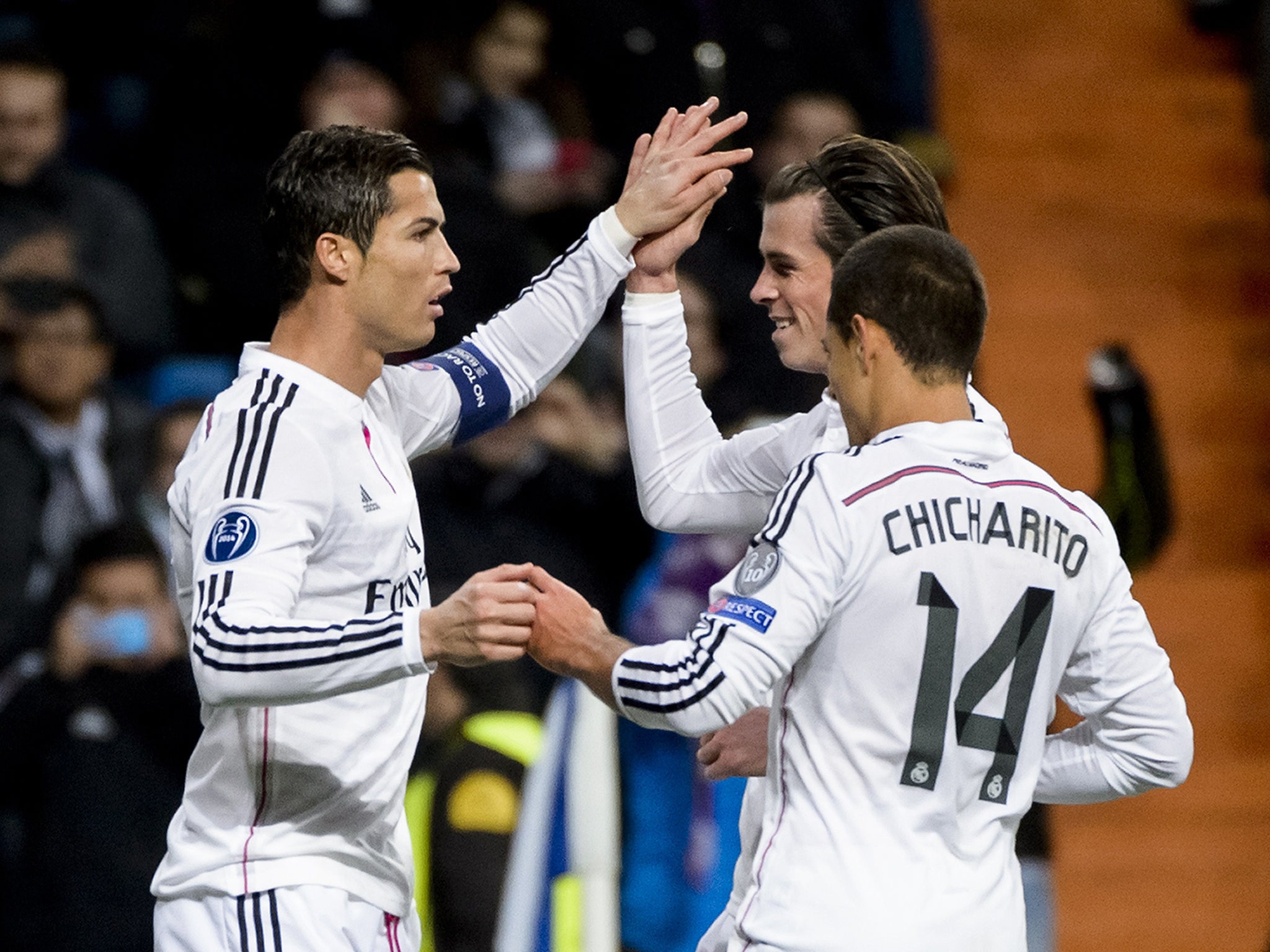 Cristiano Ronaldo celebrates his goal against Ludogorets