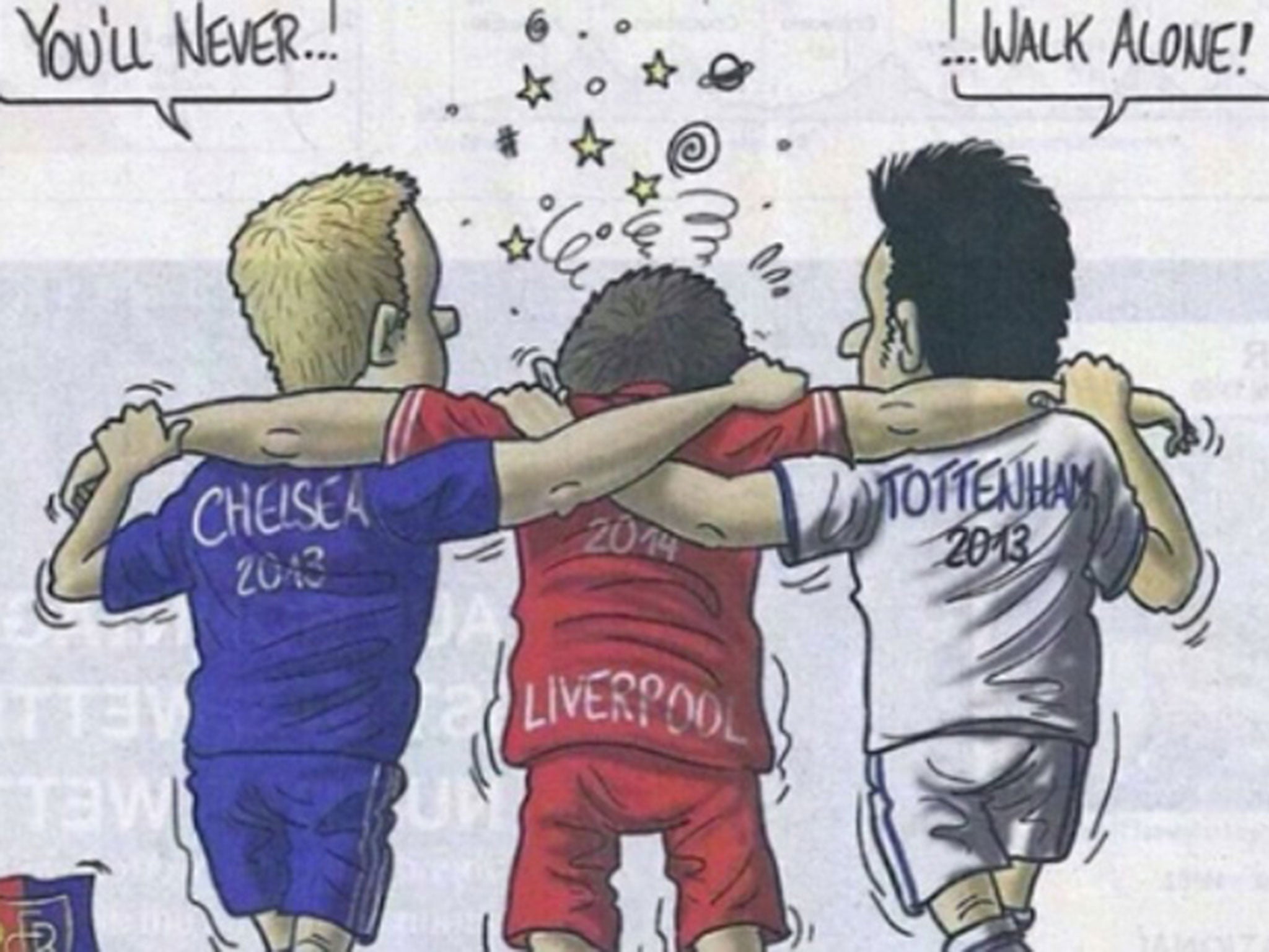 Basel's picture posted on their Instagram mocking Chelsea, Liverpool and Tottenham