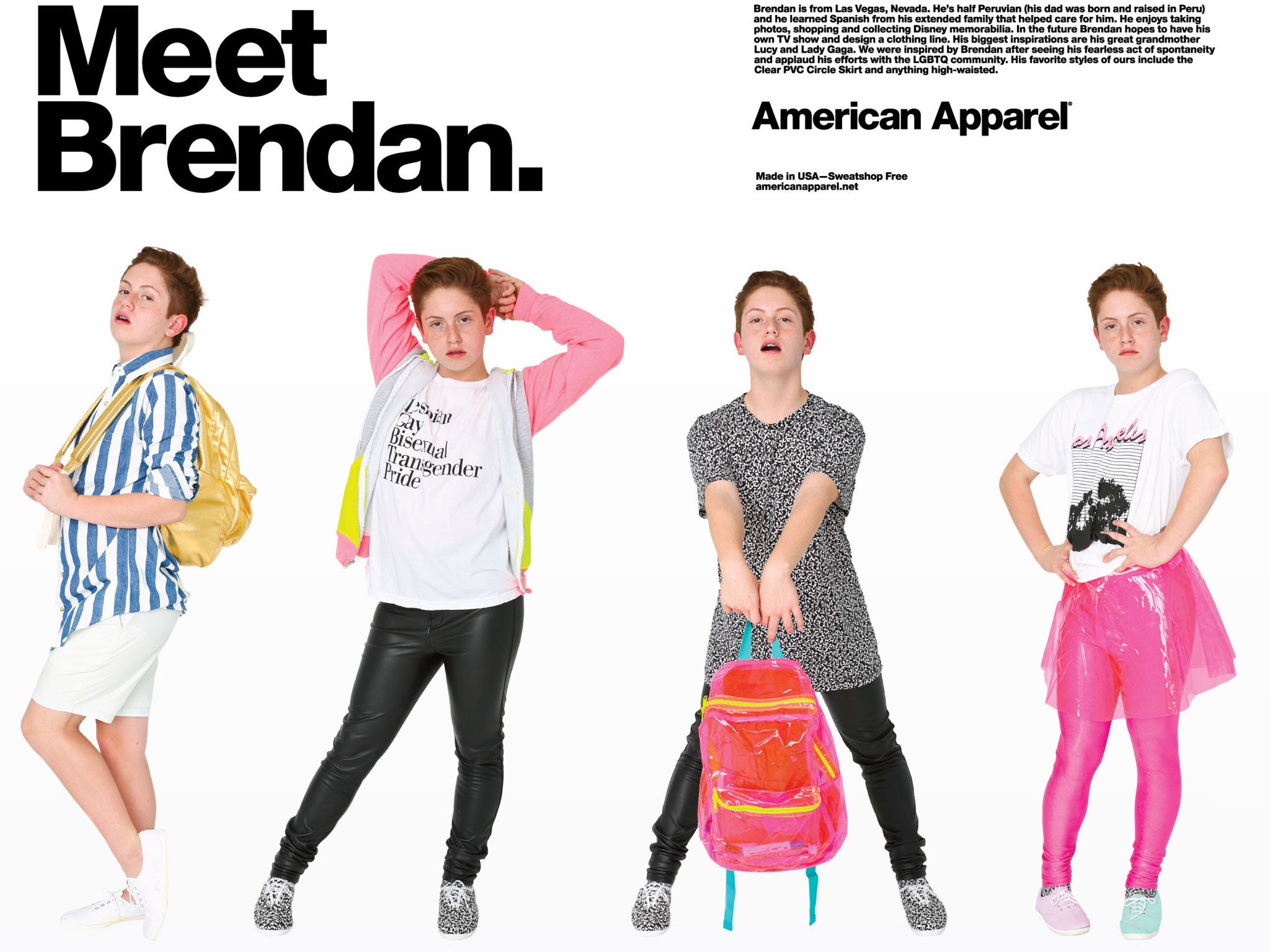 'Teen diva' Brendan Jordan is the new star of American Apparel