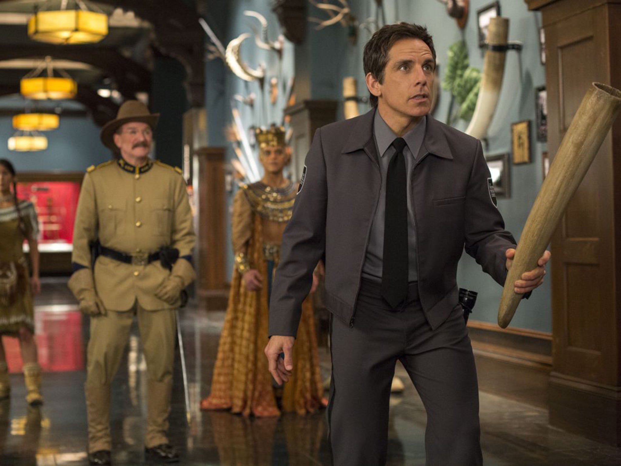Ben Stiller with Robin Williams in ‘Night at the Museum: Secret of the Tomb’