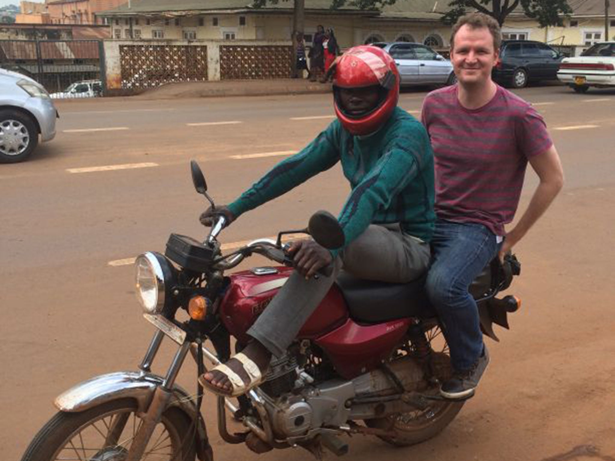 The boda-boda taxis i.e. motorbikes of the Ugandan capital Kampala are the choice form of transport for just about everyone