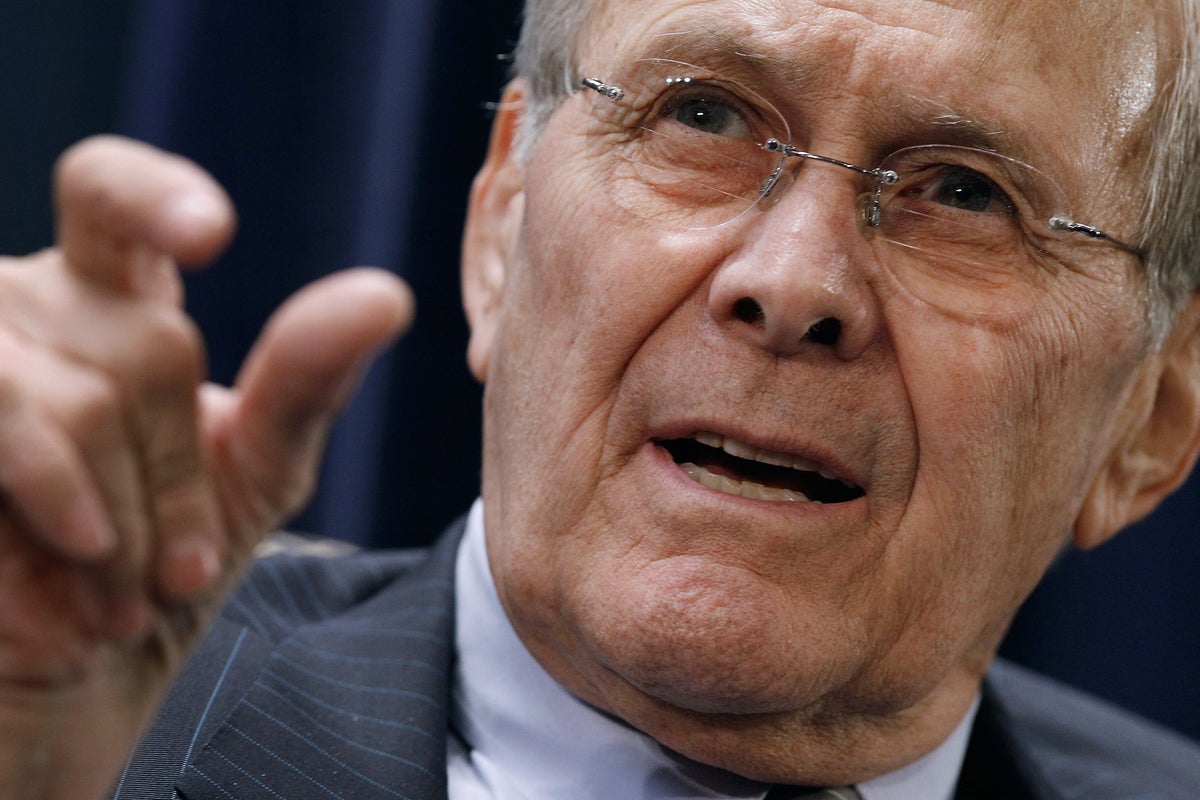 Donald Rumsfeld: Former defence secretary launches gaming app inspired by Winston Churchill | The Independent