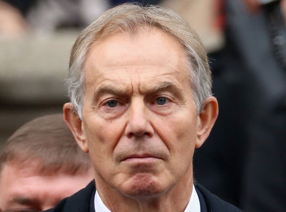 Tony Blair attends the annual Remembrance Sunday Service 