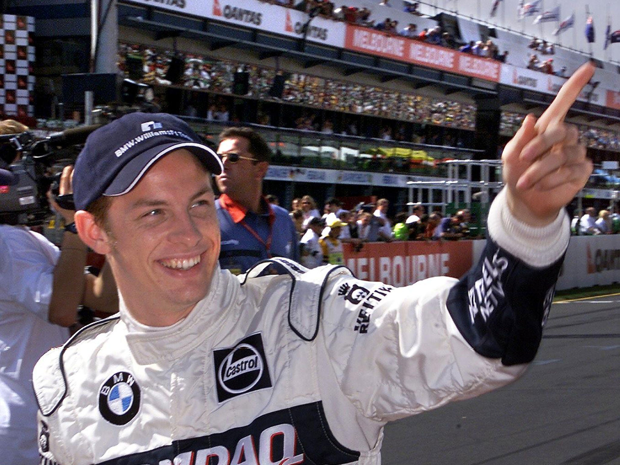 Button made his debut aged 20 in the 2000 Australian Grand Prix