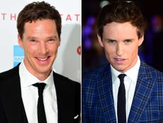 Benedict Cumberbatch and Eddie Redmayne compete at Golden Globes