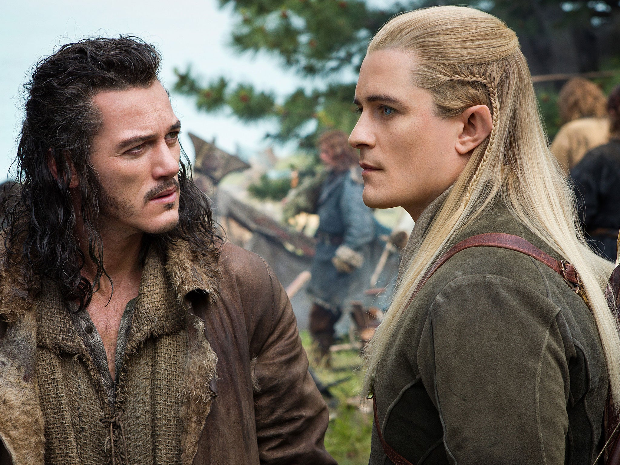 Quiet empathy: Luke Evans as Bard the Bowman and Orlando Bloom as Legolas in Peter Jackson’s ‘The Hobbit’