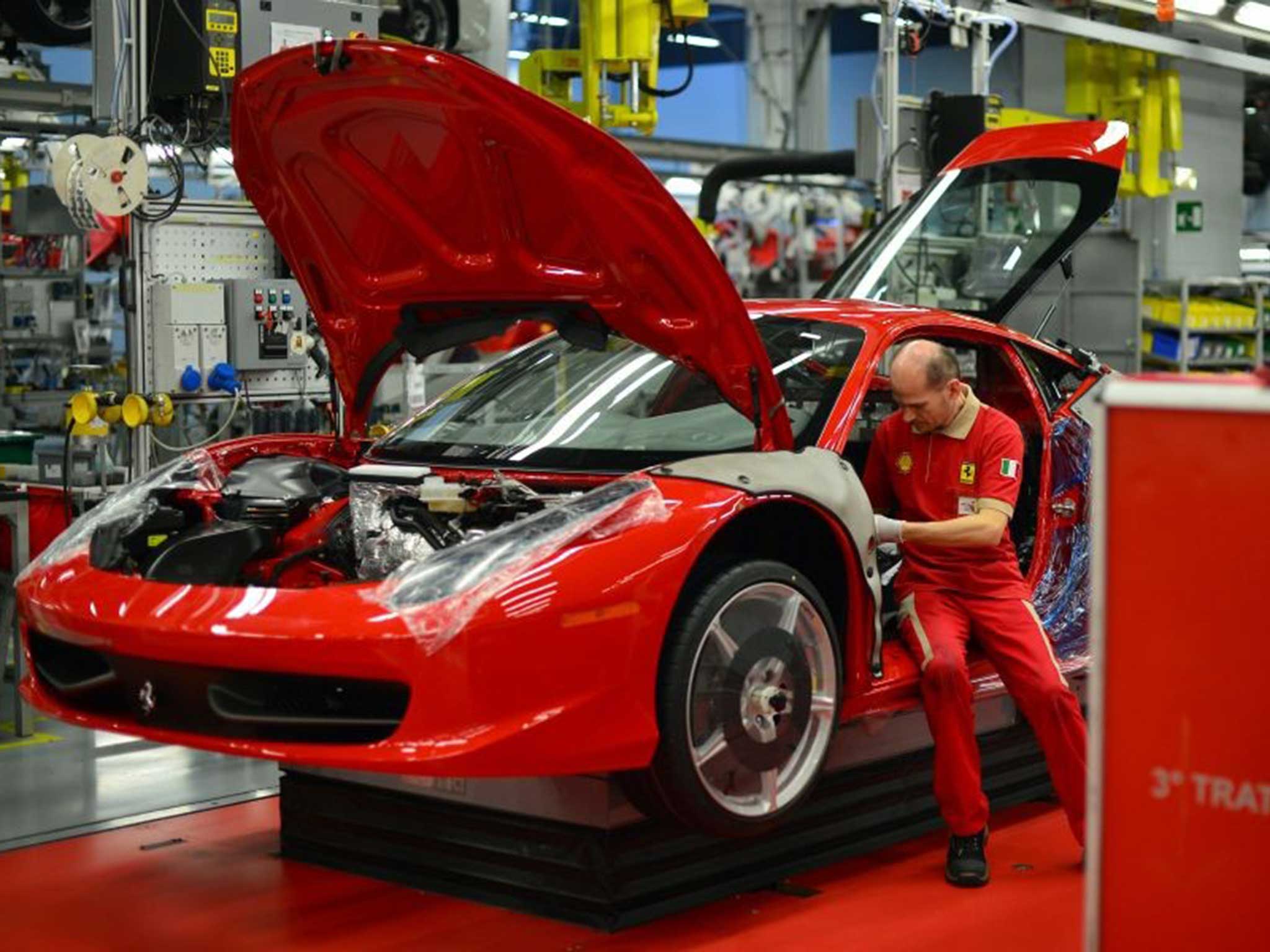 The Ferrari factory in Maranello churns out cars whose high-end credentials could be diluted by the diversification championed by chairman Sergio Marchionne