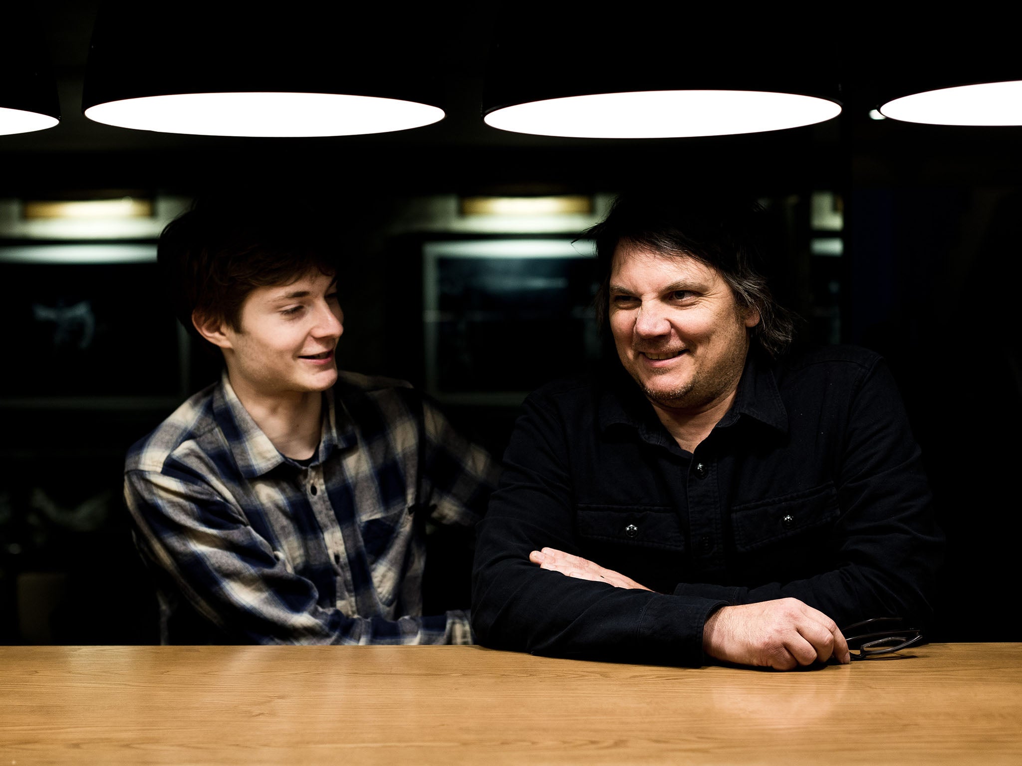 The offspring: Jeff Tweedy with son Spencer