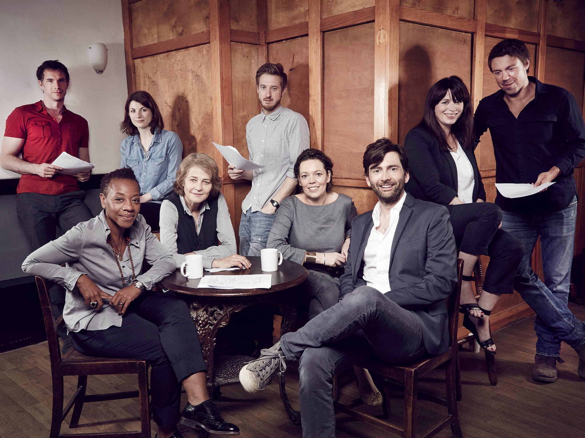 The cast of multi award winning drama Broadchurch attended the read-through for the second series of the drama in London.