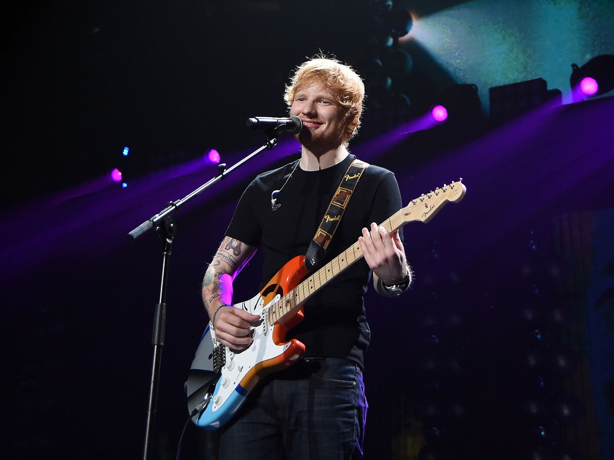 Ed Sheeran performs at KIIS FM's Jingle Ball