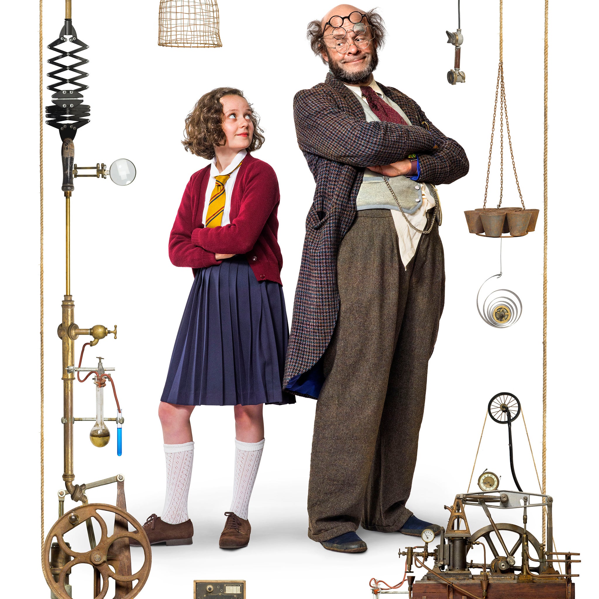 Professor Branestawm (Harry Hill) and Connie (Madeline Holliday) ((C) BBC/Adam Lawrence)