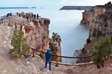 Video: Grand Canyon obscured from view by clouds in rare weather event