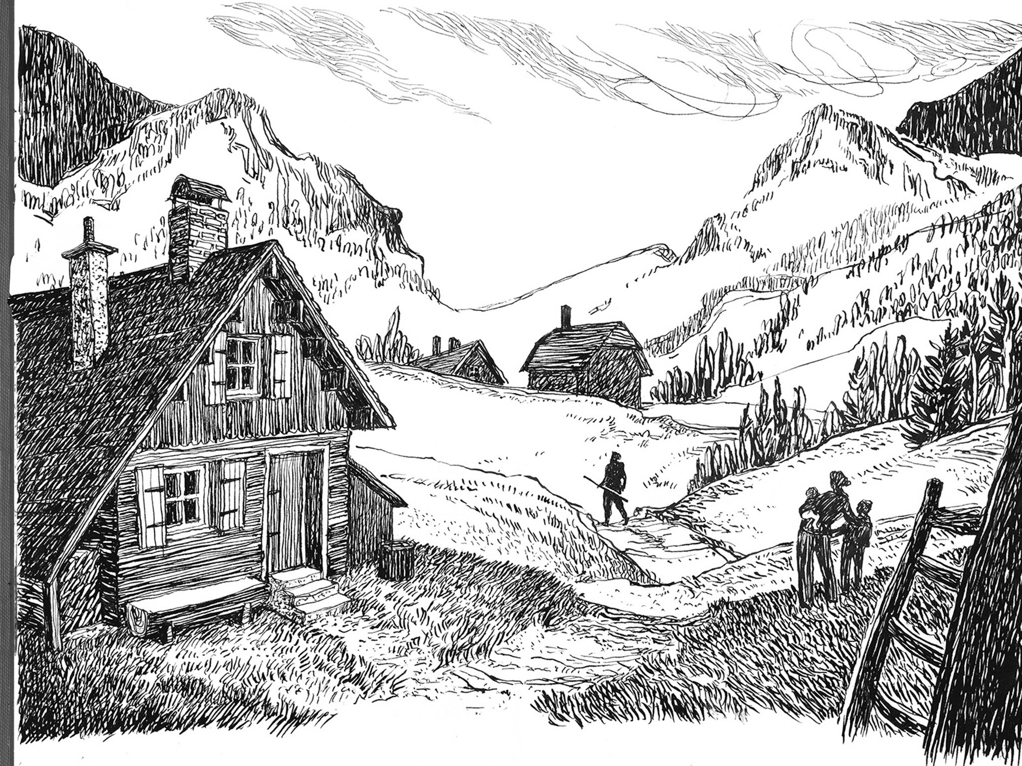 Illustration for Brockensprectre (Press image from Jonathan Cape publishers)