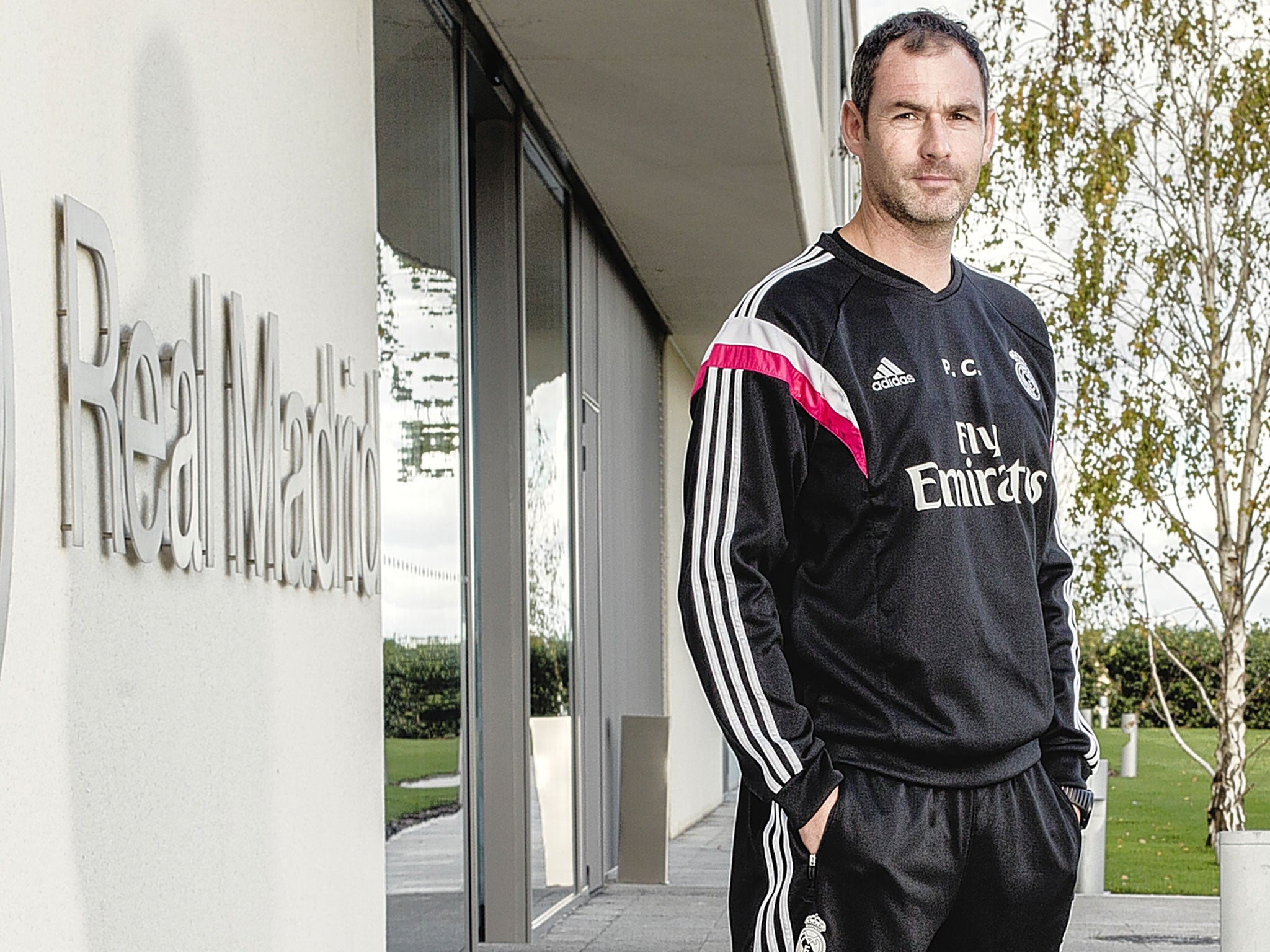 Real Madrid coach Paul Clement at the club’s training complex