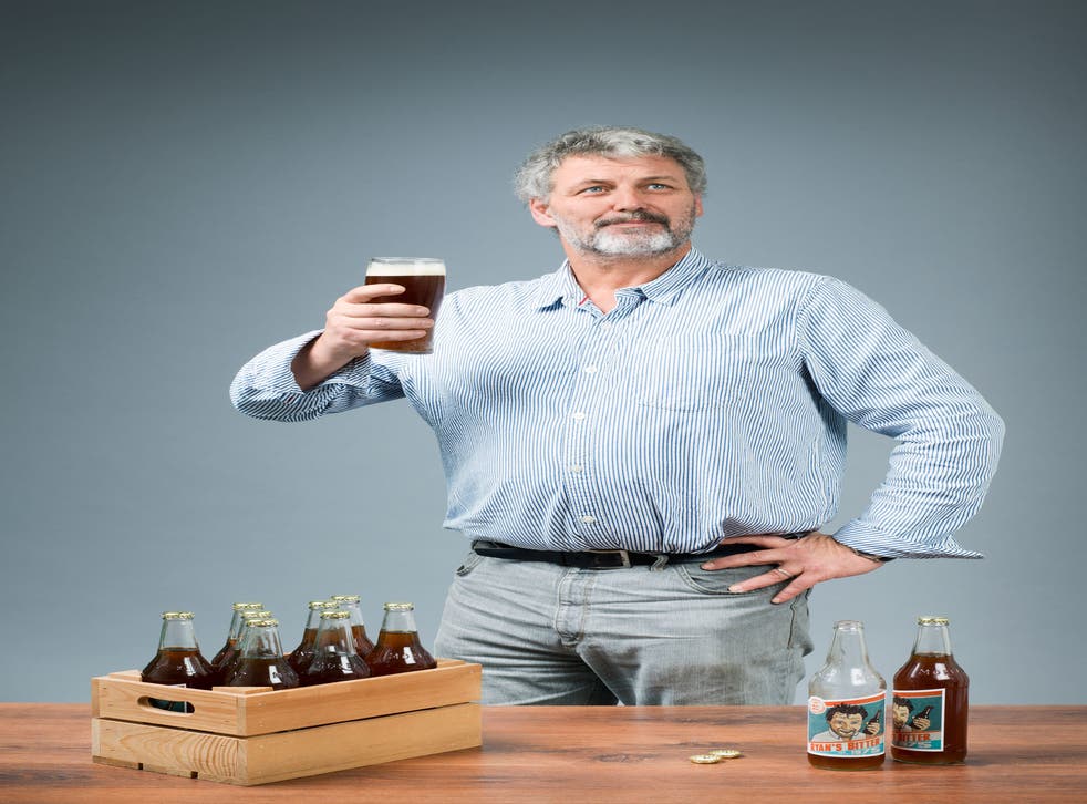 David Ryan celebrates the first batch of homebrew from Ryan & Son