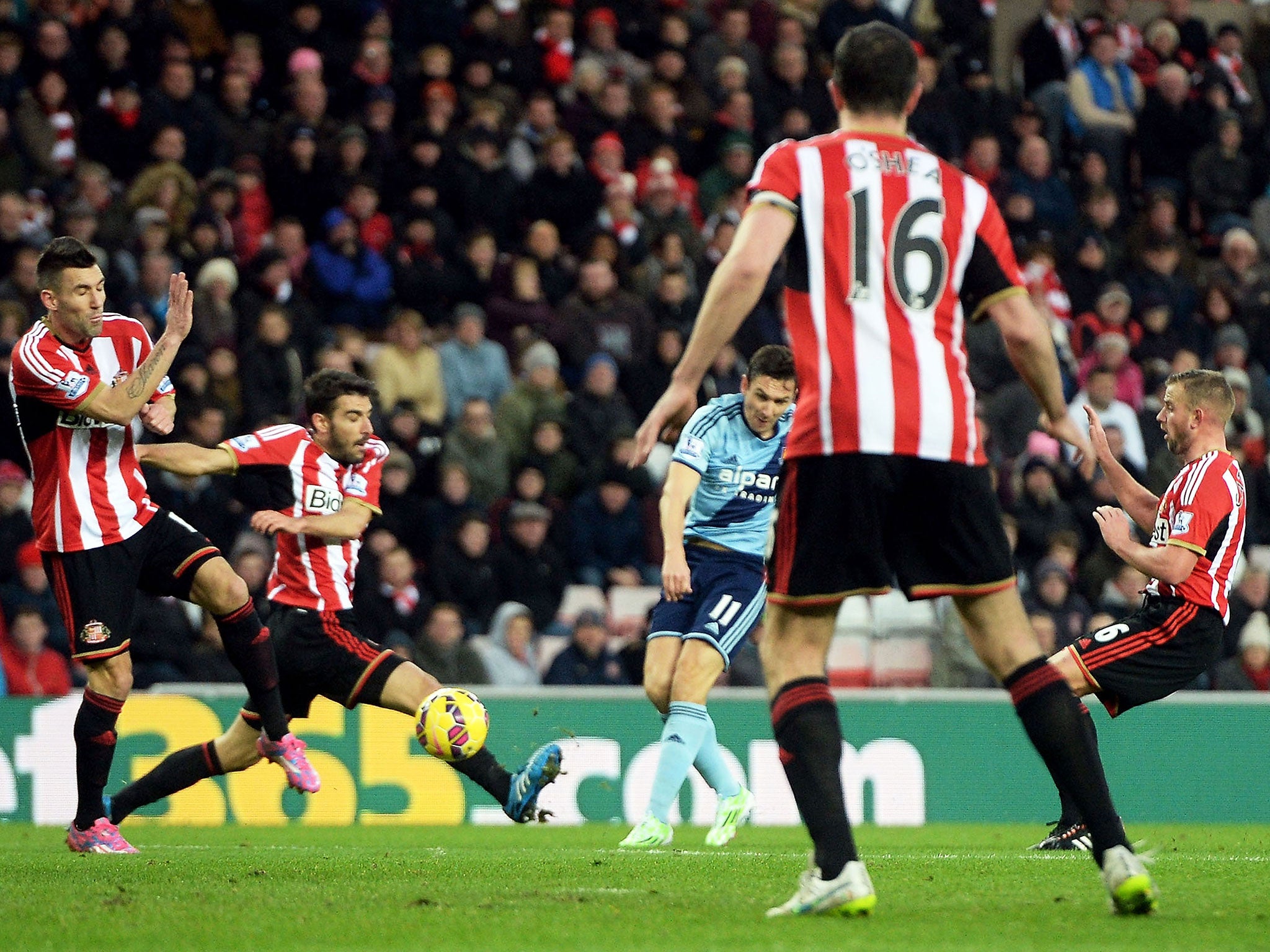 Downing scores the equaliser