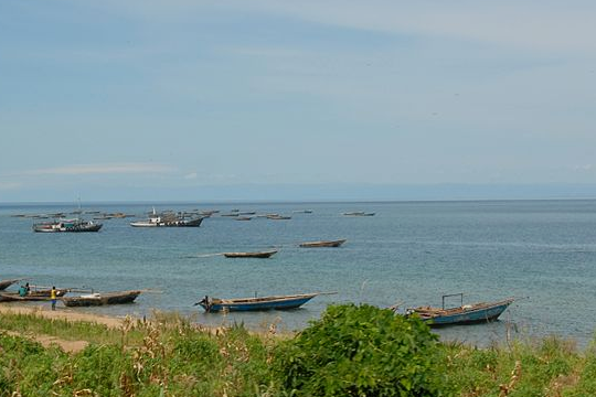 Boats on Lake Tanganyika, the body of water on which the tragedy happened