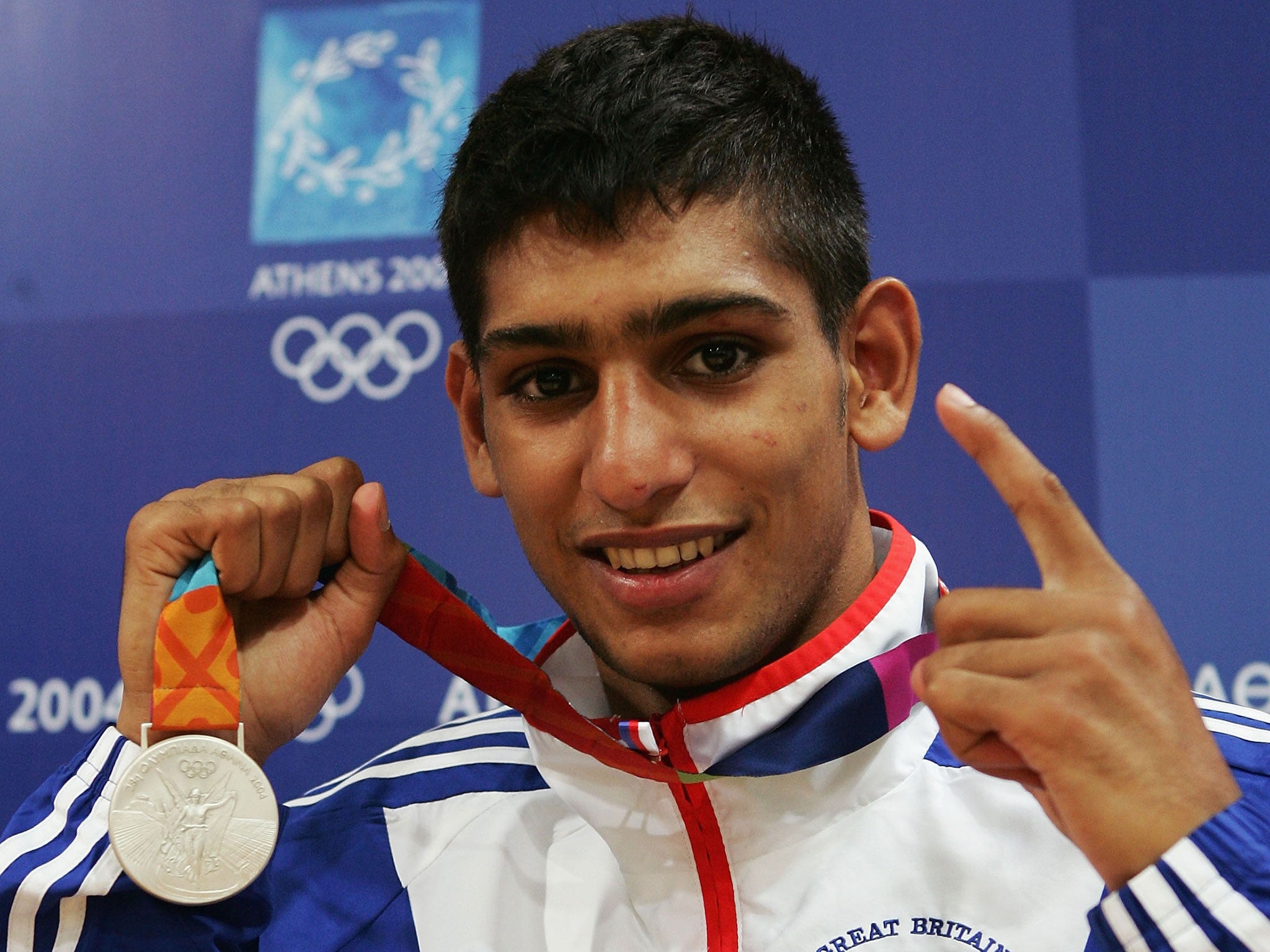 Amir Khan and his 2004 Olympic silver medal