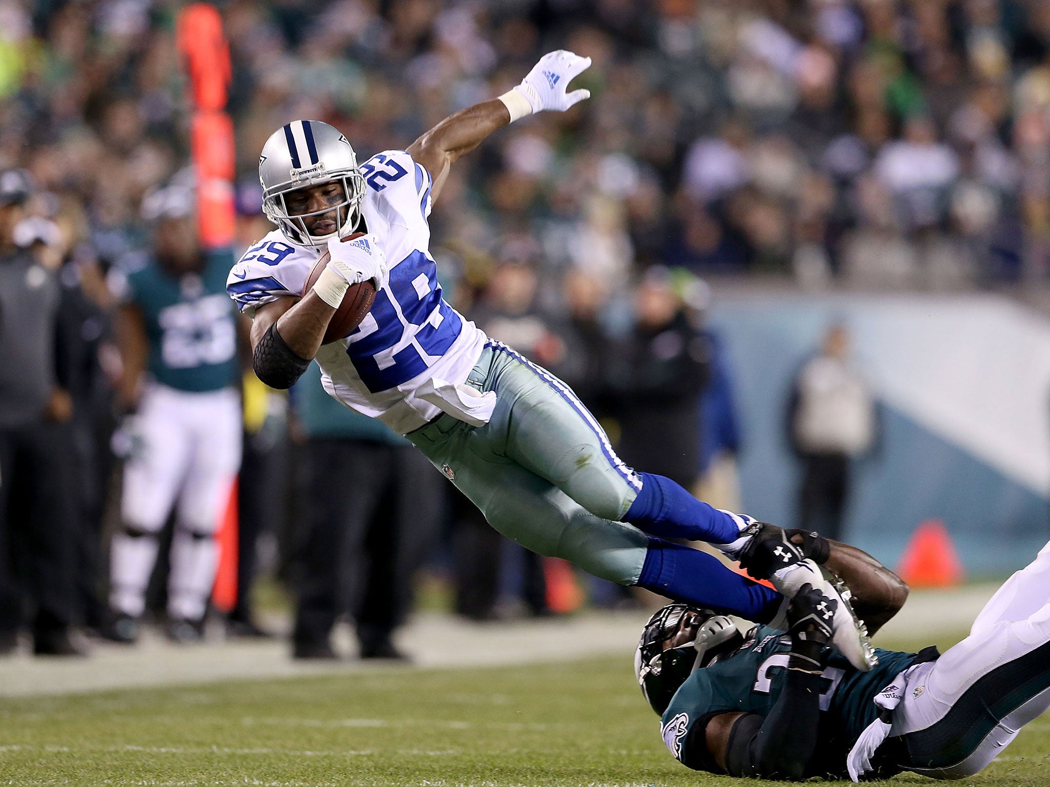 Dallas Cowboys running-back DeMarco Murray scored two running touchdowns